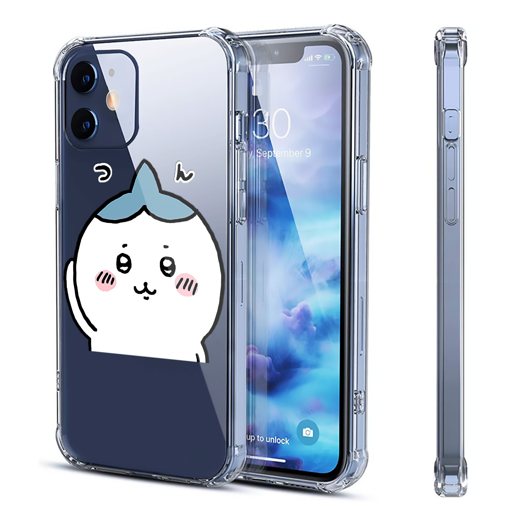 （画像用） ちいかわ ハチワレ Chii-kawa hachiware 【iPhone 12シリーズ対応】透明スマホケース（クリアソフトケース）